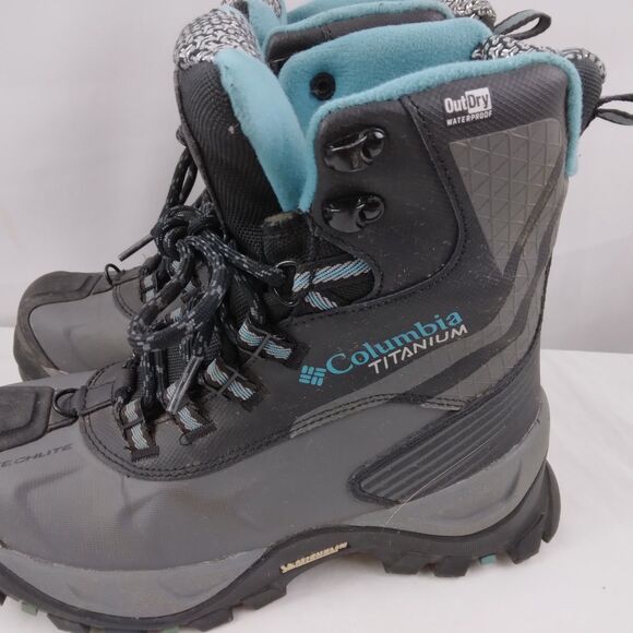 Columbia Powderhouse Titanium Omni-Heat 3D Outdry Winter Boot Gray Black 5.5 - Picture 7 of 13